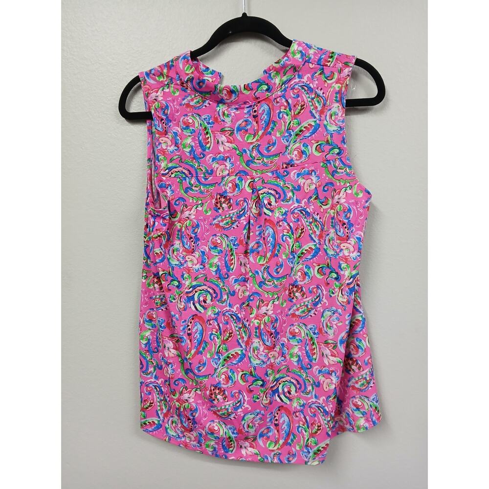 Dear Scarlett Lizzy Tank Top in Pink paisley pattern - Picture 6 of 7